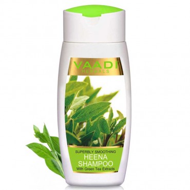 Vaadi Herbals Superbly Smoothing Heena Shampoo With Green Tea Extracts (110 ml)