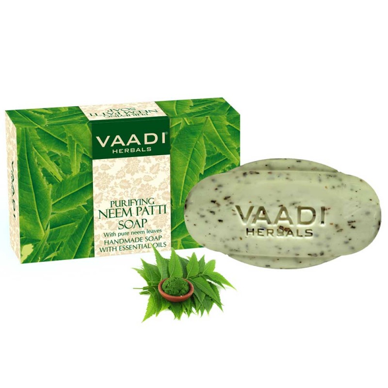 Vaadi Herbals Neem Patti Soap - Contains pure Neem leaves (75 gms)