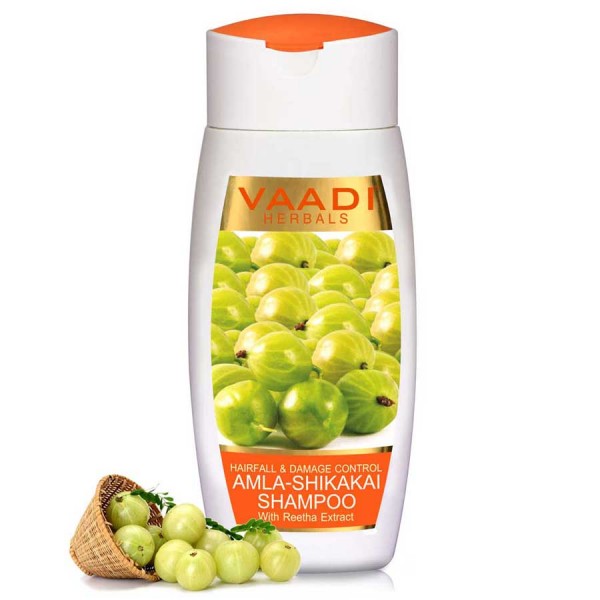 Vaadi Herbals Amla Shikakai Shampoo Hairfall and Damage Control (110 ml)