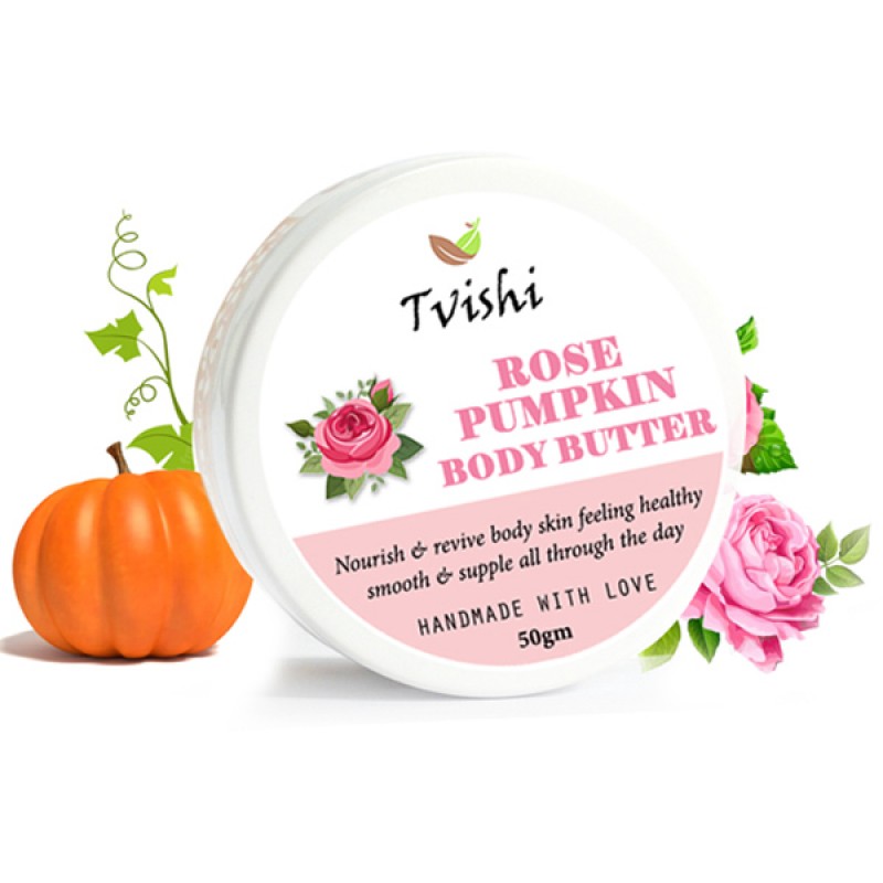 Tvishi Handmade Rose Pumpkin Body Butter Moisturizer (50gms)