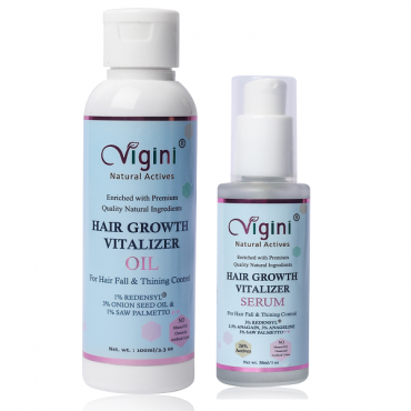 Vigini Hair Growth Vitalizer Oil (100ml) and Hair Growth Vitalizer Serum (30ml)