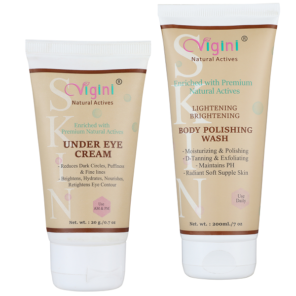 Vigini Under Eye Cream (20gms) and Body Polishing Wash Combo (200ml)