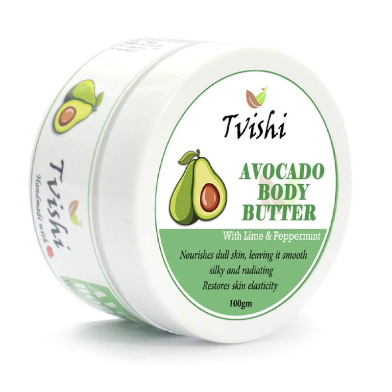 Tvishi Handmade Avocado Body Butter - Dry skin (100 gms) I Normal to Dry Body skin ( Hand to foot) I For Kids and Adults