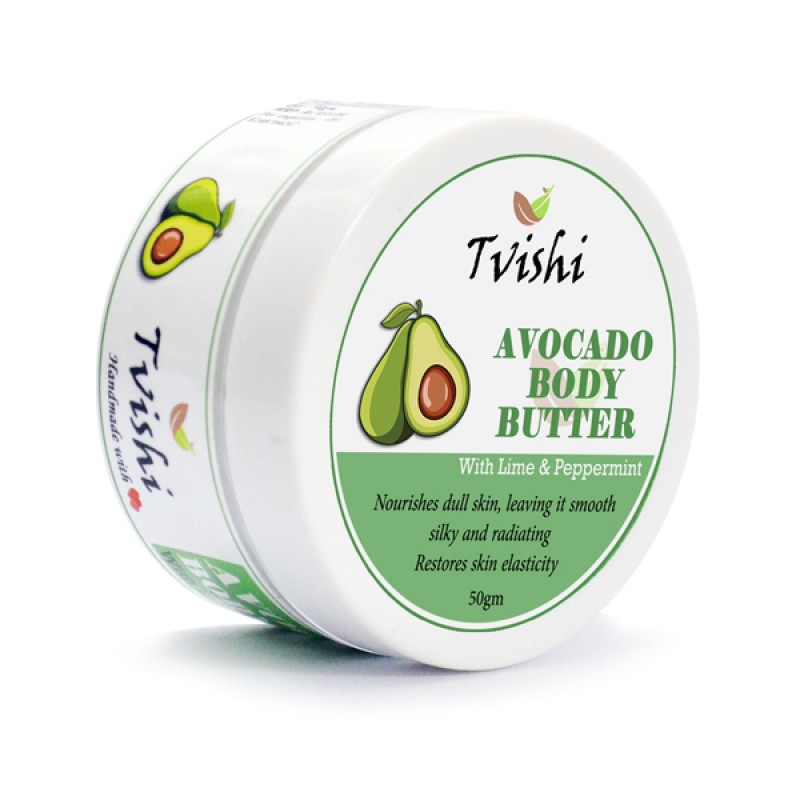 Tvishi Handmade Avocado Body Butter - Dry skin (50 gms) I Normal to Dry Body skin ( Hand to foot) I For Kids and Adults