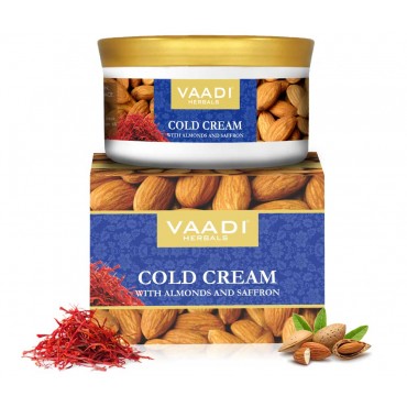 Vaadi Herbals Cold Cream with Almond Oil Aloe Vera and Saffron (150 gms)