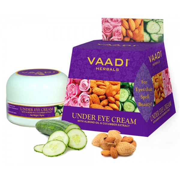 Vaadi Herbals Under Eye Cream With Almond Oil and Cucumber extract (30 gms)