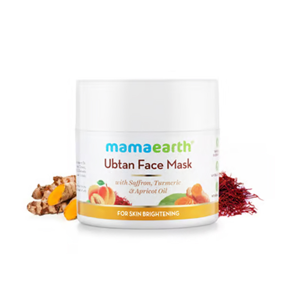 Mamaearth Ubtan Face Mask With Turmeric, Saffron and Apricot Oil For Skin Brightening and Tan Removal (100gms)