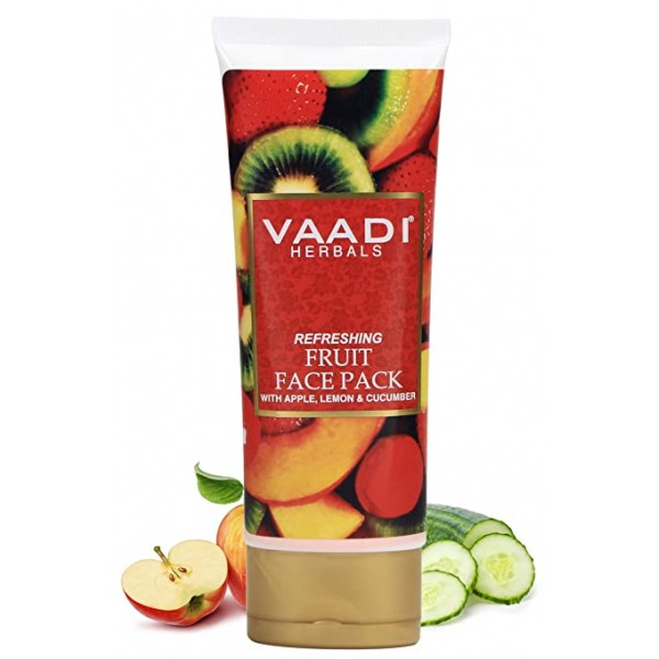 Vaadi Herbals Refreshing Fruit Mask with Apple Lemon and Cucumber (120 gms)