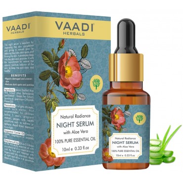 Vaadi Herbals Natural Radiance Night Serum with Aloe Vera (10 ml)