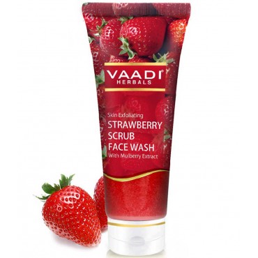 Vaadi Herbals Strawberry Scrub Face Wash With Mulberry Extract (60 ml)