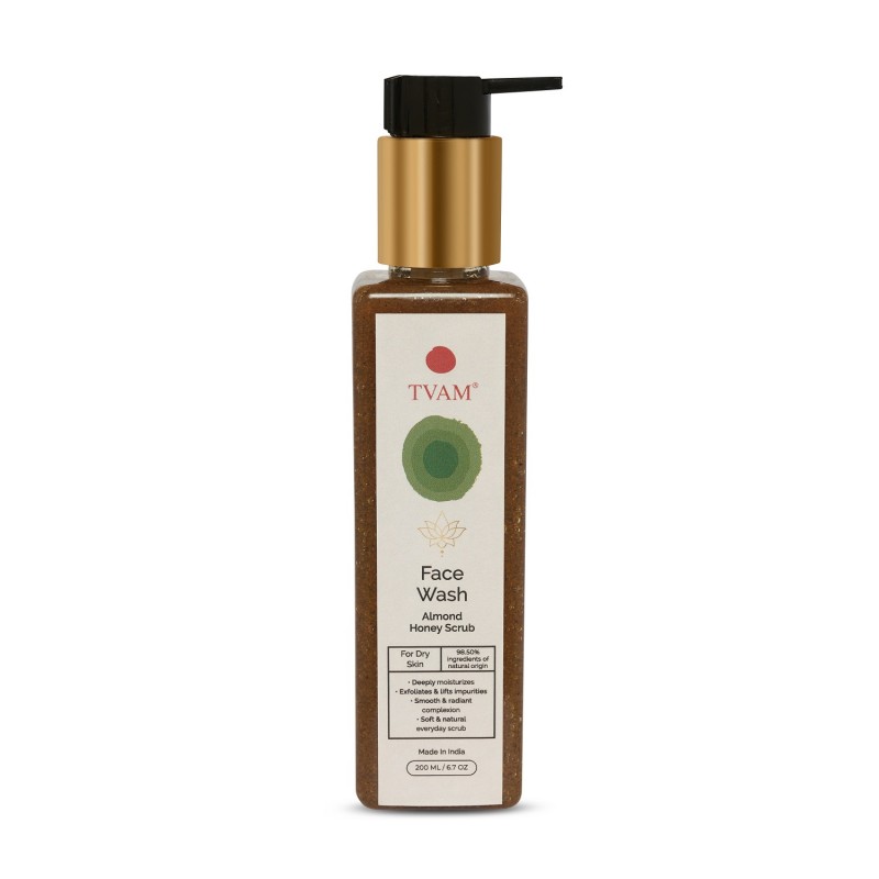 Tvam Face Wash - Almond Honey Scrub - Dry Skin 200ml