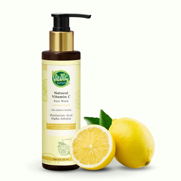 Vedic Nature Natural Vitamin C Face Wash - 70% Lemon Water (100ml)