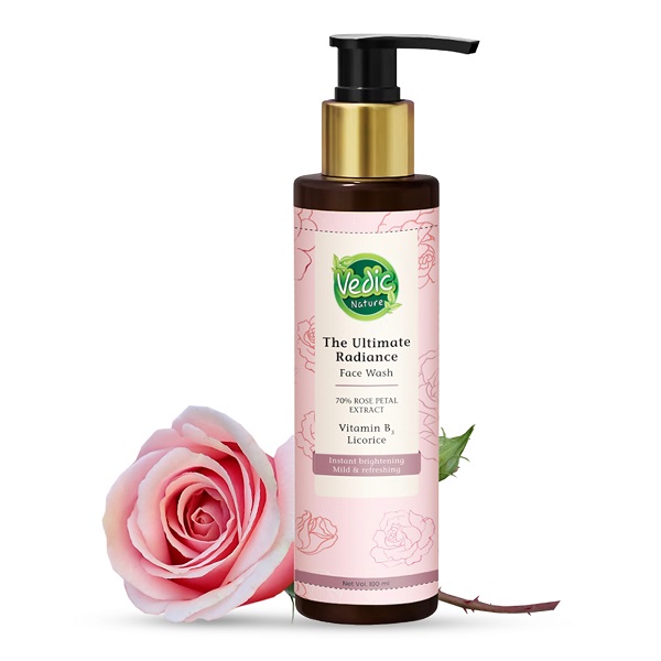Vedic Nature The Ultimate Radiance Face Wash - 70% Rose Petal Extract (100ml)