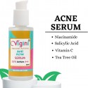 Vigini 15% Actives Anti Acne Face Serum (30ml) and 30% Actives Foaming Face Toning Cleanser (150ml)