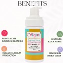 Vigini 22% Actives Anti-Acne Gel (50gms) and 30% Actives Foaming Face Toning Cleanser (150ml)
