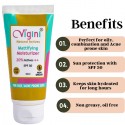 Vigini 30% Actives Anti Acne Oil Control Foaming Face Wash (150ml) and 20% Actives Mattifying Moisturizer With SPF 30 (50ml)