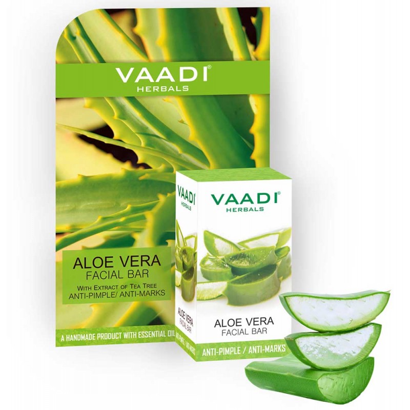 Vaadi Herbals Aloe Vera Facial Bar with Extract of Tea Tree (25 gms)