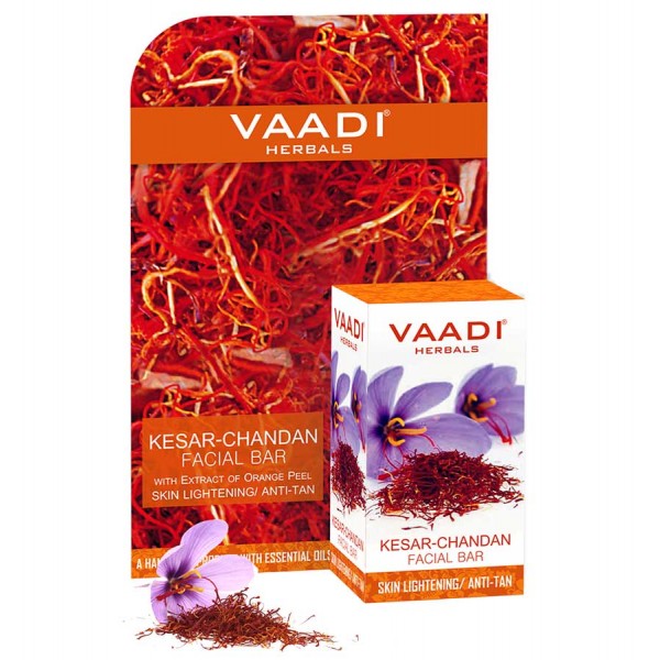Vaadi Herbals Kesar Chandan Facial Bar with Extract Orange Peel (25 gms)
