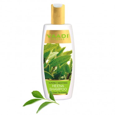 Vaadi Herbals Superbly Smoothing Heena Shampoo With Green Tea Extracts (350 ml)