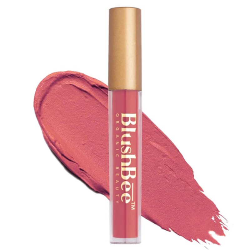 BlushBee Beauty Lip Nourishing Liquid Matte Lipstick - HBD - Dusty Pink (5ml)