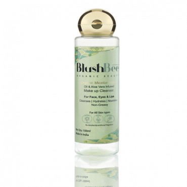 BlushBee Organic Micellar Water With Oil And Aloe Vera Extract For Cleansing And Makeup Remover (100ml)