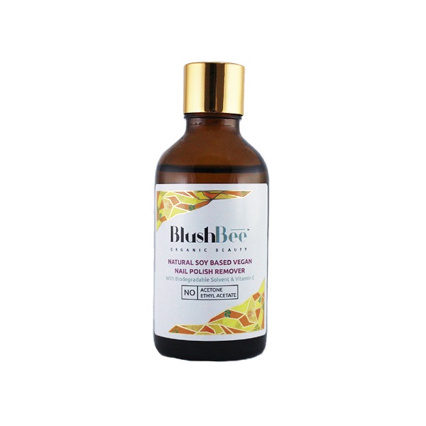 BlushBee Natural Soy based Vegan Nail Polish Remover Contains Vitamin A, C and E (50ml)