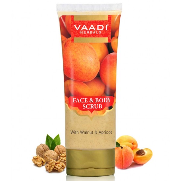 Vaadi Herbals Face and Body Scrub with Walnut and Apricot (110 gms)