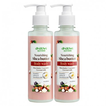 Dhathri Shea Butter Body Wash - Pack of 2 (400ml)
