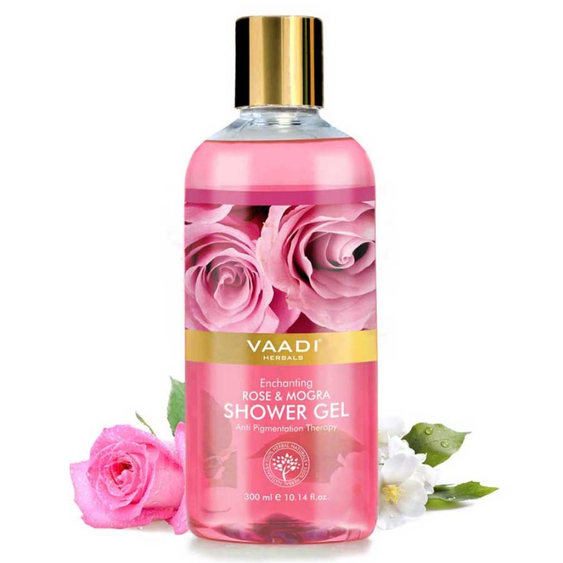Vaadi Herbals Enchanting Rose and Mogra Shower Gel (300 ml)