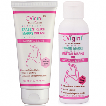 Vigini Erase Stretch Marks Cream and Oil Combo (200ml)